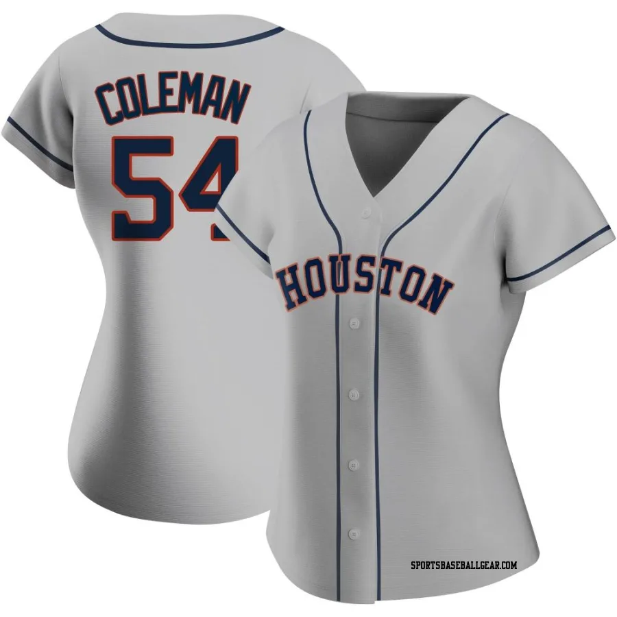 Dylan Coleman Women's Houston Astros Gray Replica Road 2020 Jersey