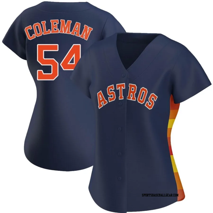 Dylan Coleman Women's Houston Astros Navy Authentic Alternate Jersey