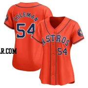 Dylan Coleman Women's Houston Astros Orange Limited Alternate Jersey