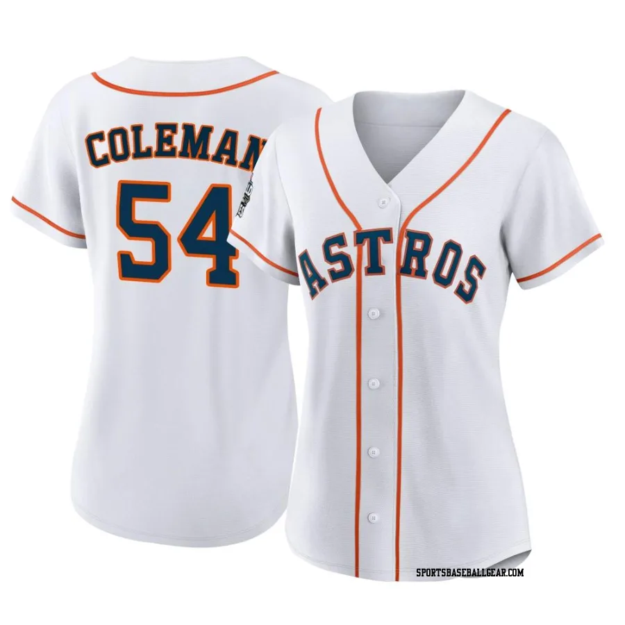 Dylan Coleman Women's Houston Astros White Authentic 2022 World Series Home Jersey