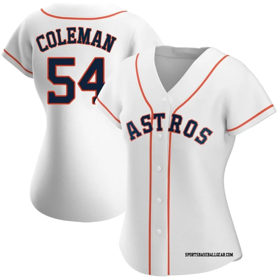 Dylan Coleman Women's Houston Astros White Authentic Home Jersey