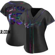 Dylan Coleman Women's Kansas City Royals Black Holographic Replica Alternate Jersey