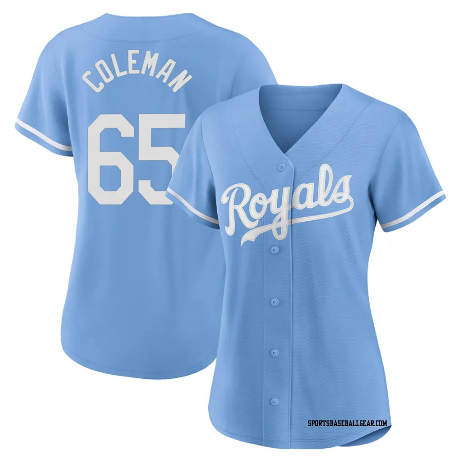 Dylan Coleman Women's Kansas City Royals Light Blue Authentic 2022 Alternate Jersey