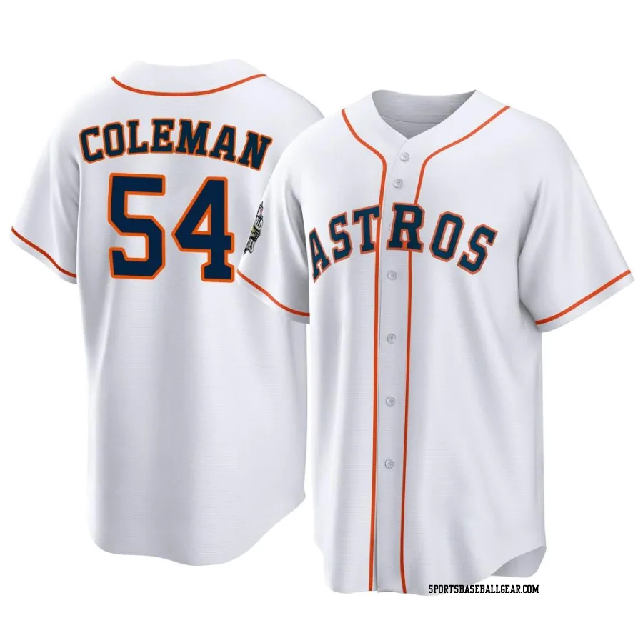 Dylan Coleman Youth Houston Astros White Replica 2022 World Series Home Jersey