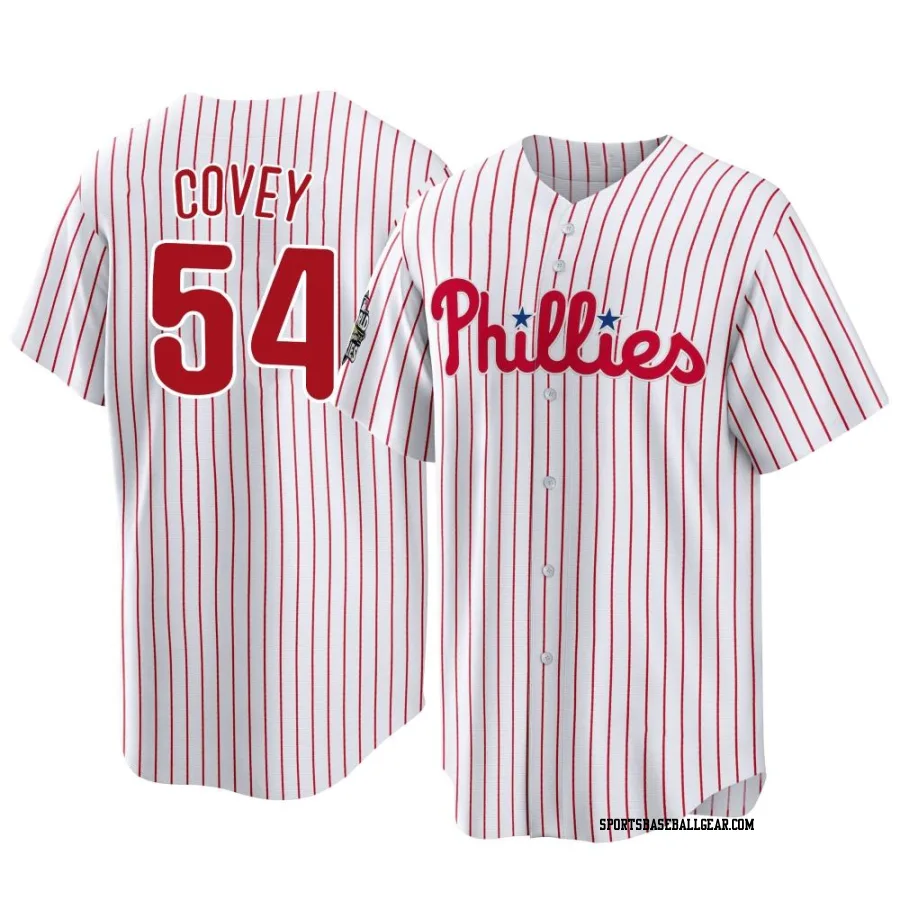 Dylan Covey Men's Philadelphia Phillies White Replica 2022 World Series Home Jersey