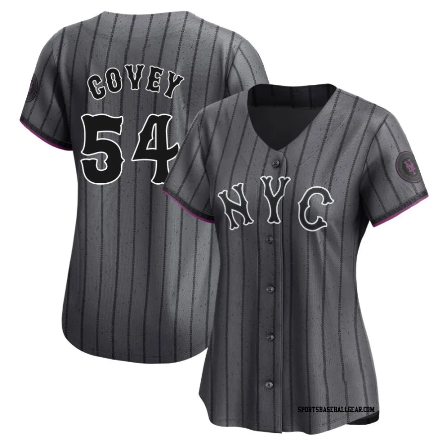 Dylan Covey Women's New York Mets Limited Graphite 2024 City Connect Jersey