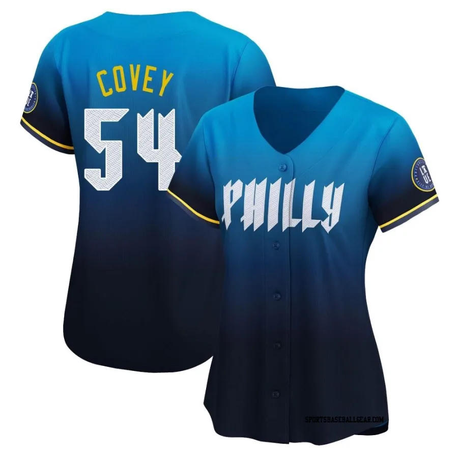 Dylan Covey Women's Philadelphia Phillies Blue Limited 2024 City Connect Jersey