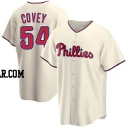 Dylan Covey Youth Philadelphia Phillies Cream Replica Alternate Jersey