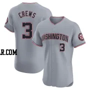 Dylan Crews Men's Washington Nationals Gray Elite Road Jersey