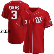 Dylan Crews Men's Washington Nationals Red Authentic Alternate Jersey