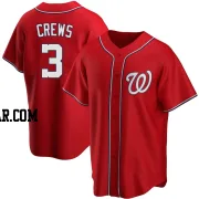 Dylan Crews Youth Washington Nationals Red Replica Alternate Jersey