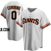 Dylan Cumming Men's San Francisco Giants White Replica Home Cooperstown Collection Jersey