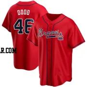 Dylan Dodd Men's Atlanta Braves Red Replica Alternate Jersey