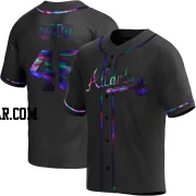 Dylan Dodd Youth Atlanta Braves Black Holographic Replica Alternate Jersey