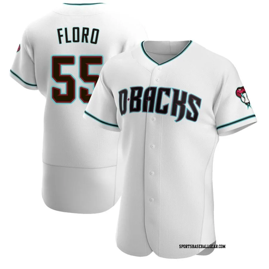 Dylan Floro Men's Arizona Diamondbacks White/Teal Authentic Alternate Jersey