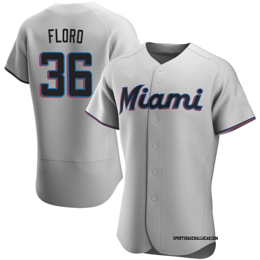 Dylan Floro Men's Miami Marlins Gray Authentic Road Jersey