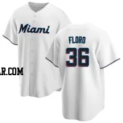 Dylan Floro Men's Miami Marlins White Replica Home Jersey