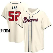 Dylan Lee Men's Atlanta Braves Cream Replica Alternate Jersey