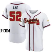 Dylan Lee Men's Atlanta Braves Gold Authentic White 2022 Program Jersey