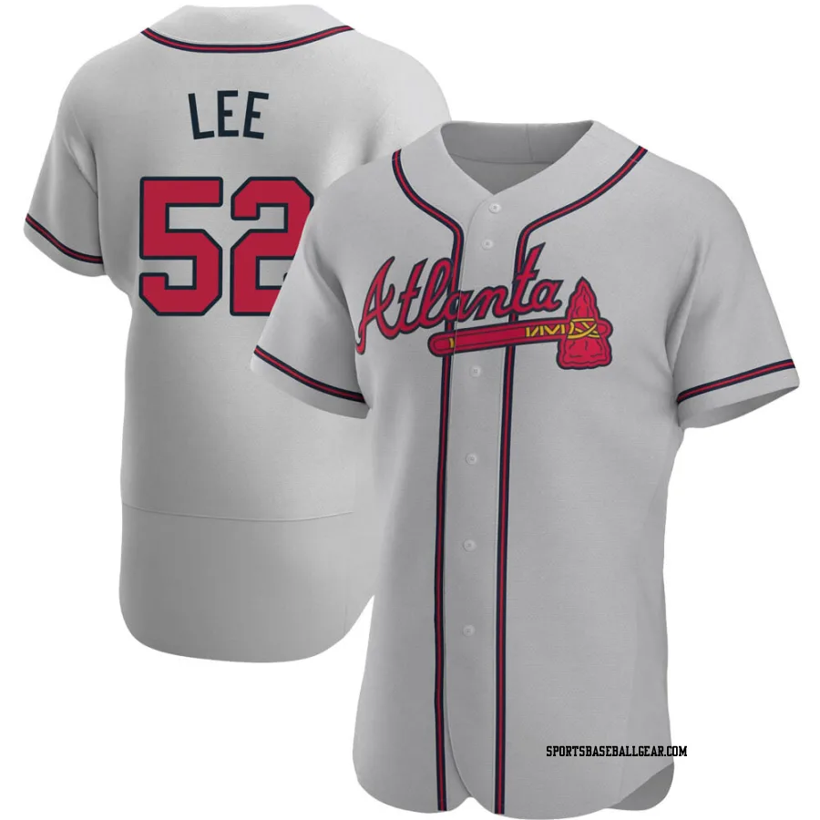 Dylan Lee Men's Atlanta Braves Gray Authentic Road Jersey