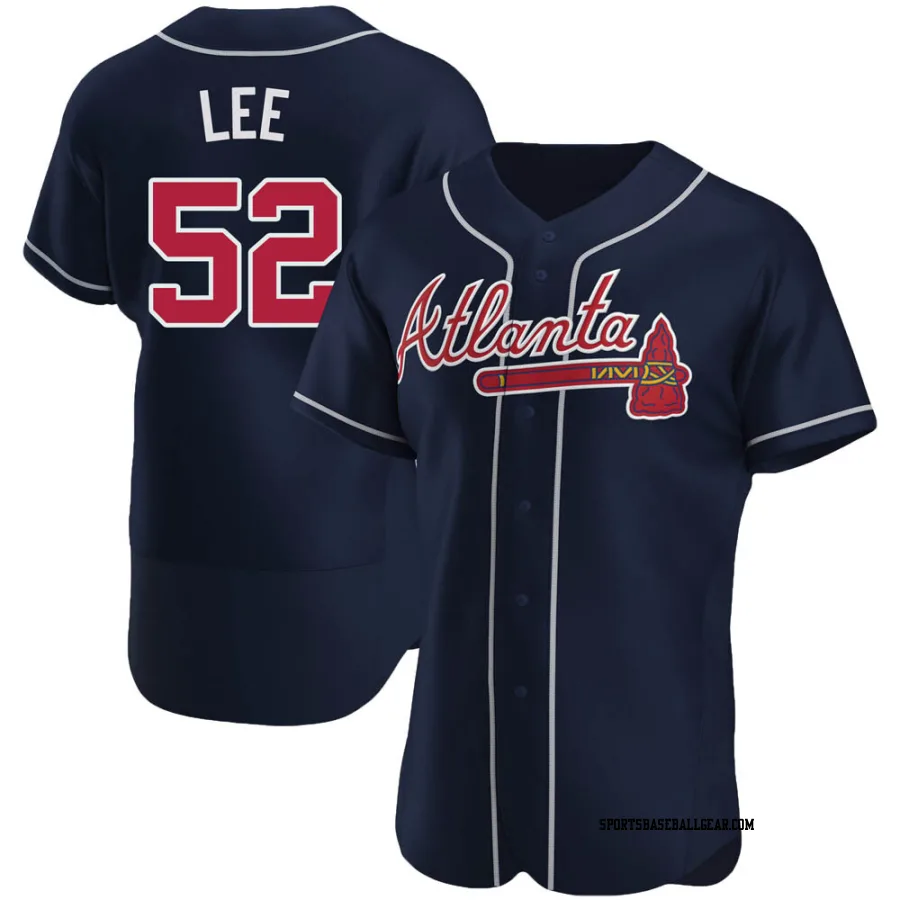 Dylan Lee Men's Atlanta Braves Navy Authentic Alternate Jersey