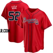 Dylan Lee Men's Atlanta Braves Red Replica Alternate Jersey