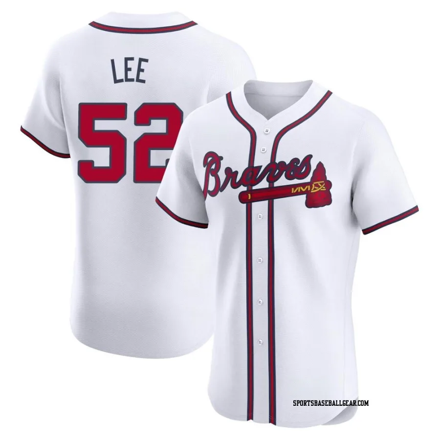 Dylan Lee Men's Atlanta Braves White Elite Home Jersey