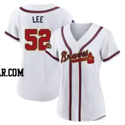 Dylan Lee Women's Atlanta Braves Gold Authentic White 2022 Program Jersey