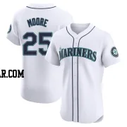 Dylan Moore Men's Seattle Mariners White Elite Home Jersey