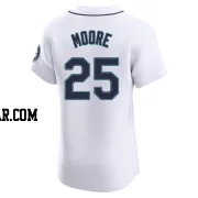 Dylan Moore Men's Seattle Mariners White Elite Home Jersey