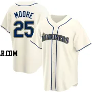 Dylan Moore Youth Seattle Mariners Cream Replica Alternate Jersey