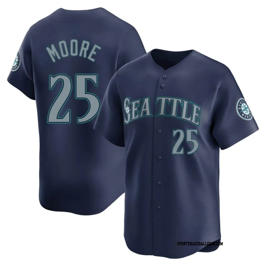 Dylan Moore Youth Seattle Mariners Navy Limited Road Jersey