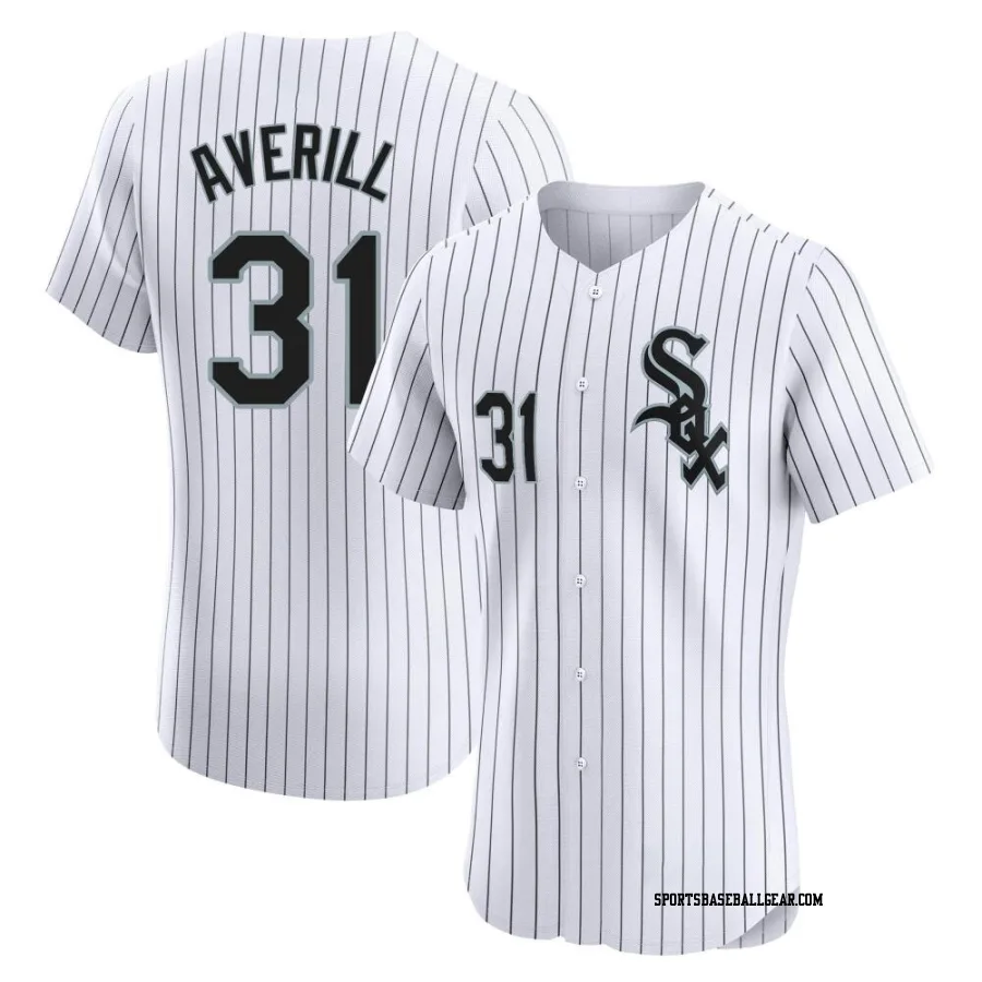 Earl Averill Men's Chicago White Sox White Elite Home Jersey