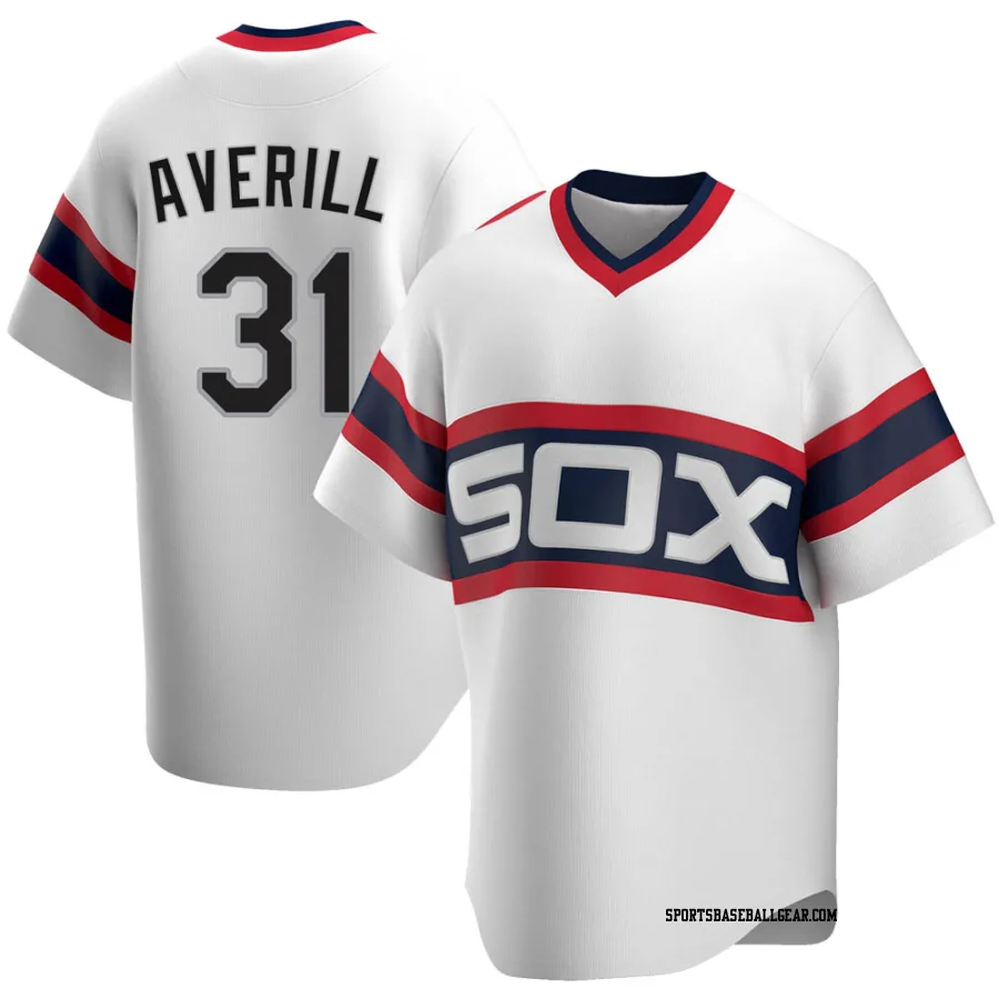 Earl Averill Men's Chicago White Sox White Replica Cooperstown Collection Jersey