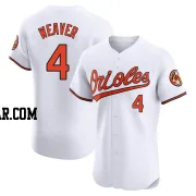 Earl Weaver Men's Baltimore Orioles White Elite Home Jersey