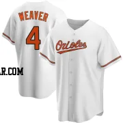 Earl Weaver Men's Baltimore Orioles White Replica Home Jersey