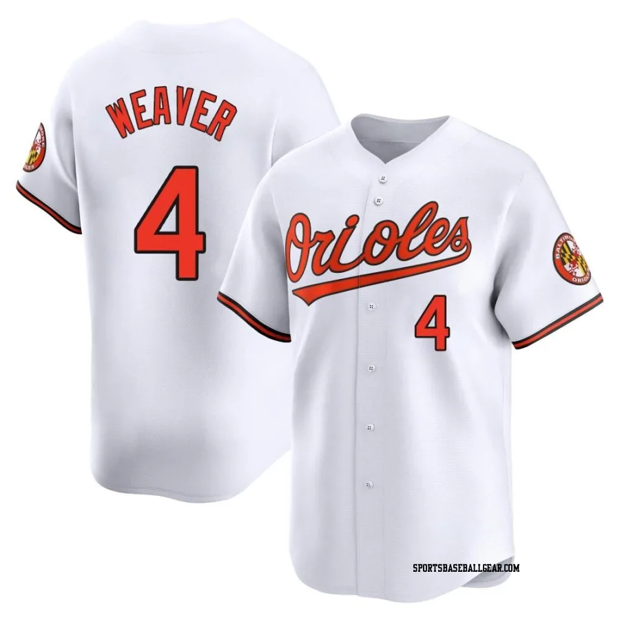 Earl Weaver Youth Baltimore Orioles White Limited Home Jersey