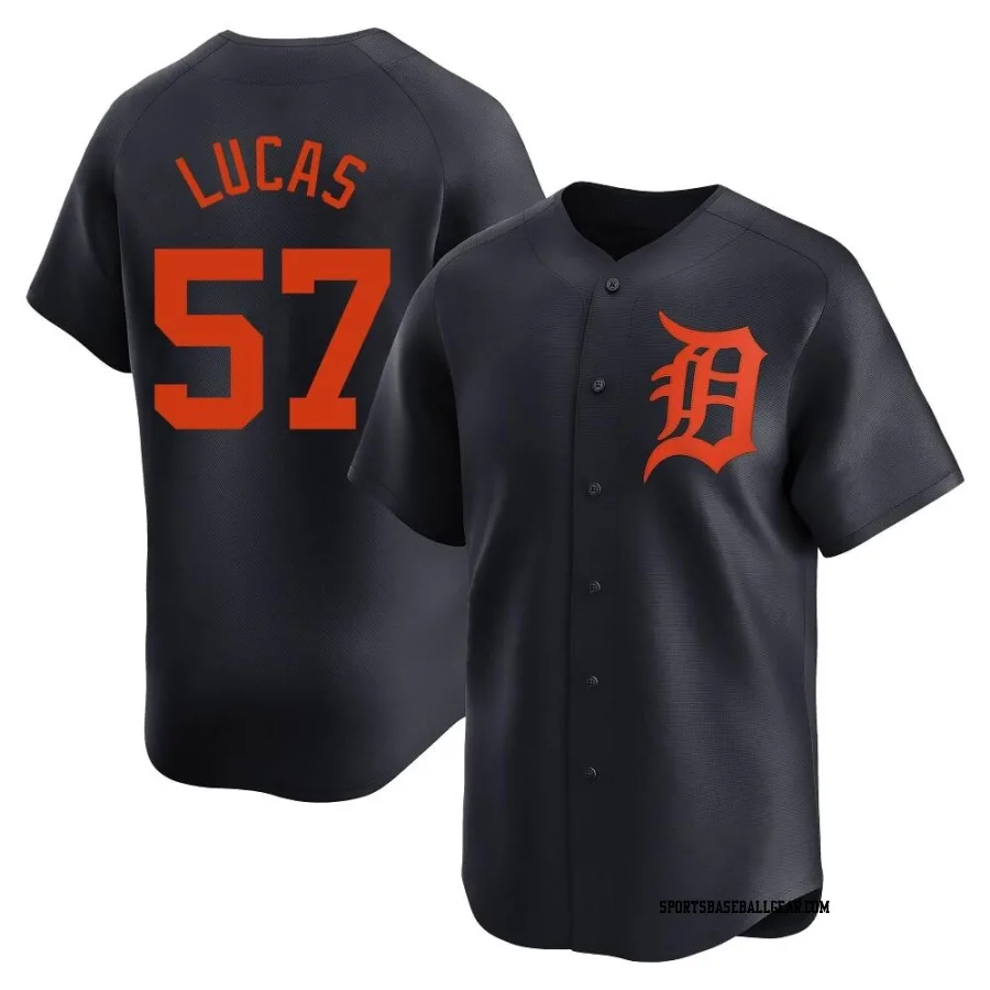 Easton Lucas Men's Detroit Tigers Navy Limited Alternate Jersey