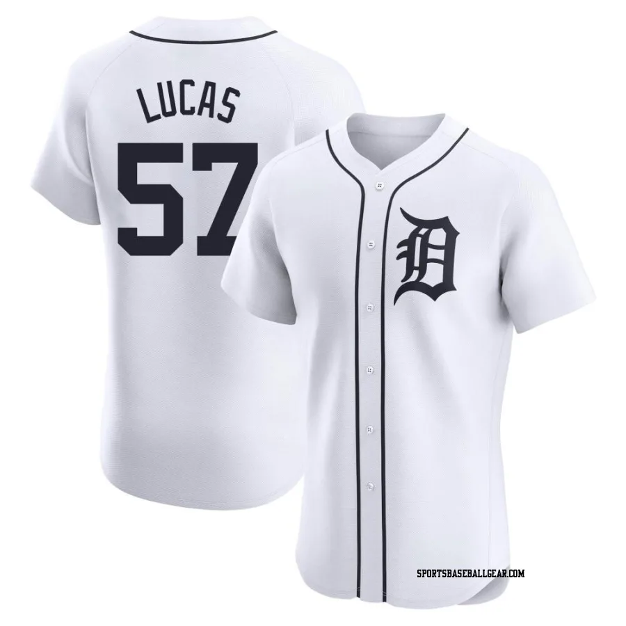 Easton Lucas Men's Detroit Tigers White Elite Home Jersey