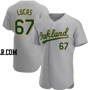 Easton Lucas Men's Oakland Athletics Gray Authentic Road Jersey