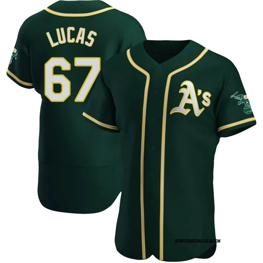 Easton Lucas Men's Oakland Athletics Green Authentic Alternate Jersey