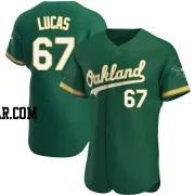 Easton Lucas Men's Oakland Athletics Green Authentic Kelly Alternate Jersey