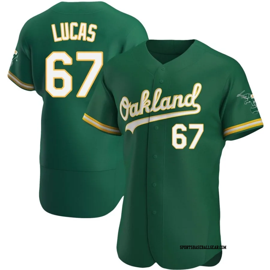 Easton Lucas Men's Oakland Athletics Green Authentic Kelly Alternate Jersey