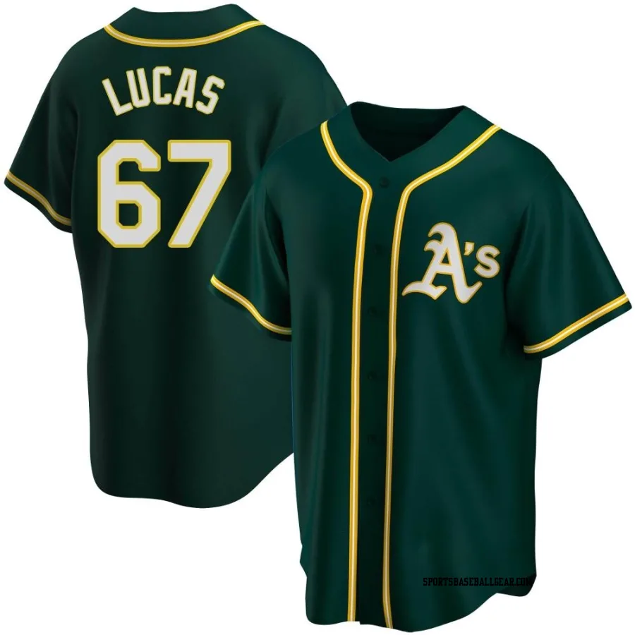 Easton Lucas Men's Oakland Athletics Green Replica Alternate Jersey