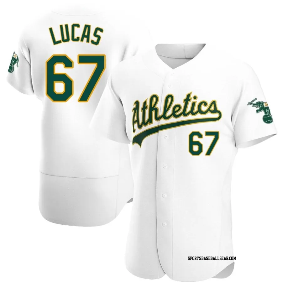 Easton Lucas Men's Oakland Athletics White Authentic Home Jersey