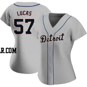 Easton Lucas Women's Detroit Tigers Gray Replica Road Jersey