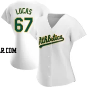 Easton Lucas Women's Oakland Athletics White Authentic Home Jersey