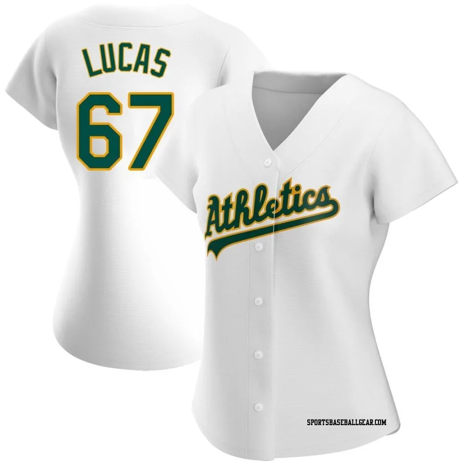 Easton Lucas Women's Oakland Athletics White Replica Home Jersey