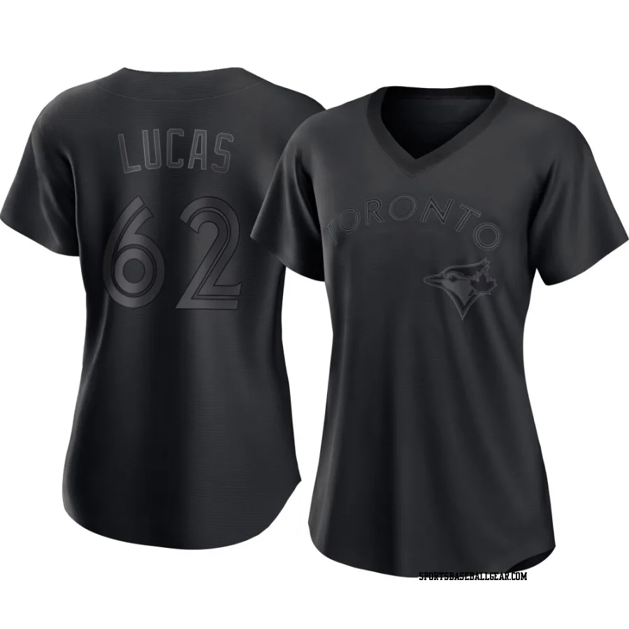 Easton Lucas Women's Toronto Blue Jays Black Replica Pitch Fashion Jersey