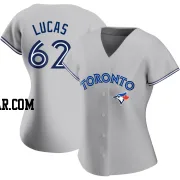 Easton Lucas Women's Toronto Blue Jays Gray Replica Road Jersey